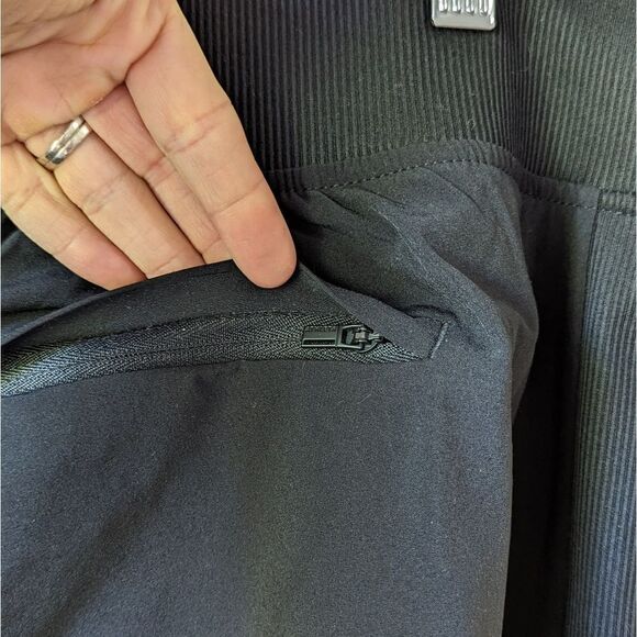 Athleta Plus Size Brooklyn High Waist‎ Ribbed ankle pant black sz 26 - Picture 11 of 13